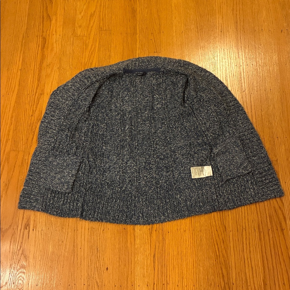 GAP Kids Heathered Blue Cardigan with knitted belt. - Picture 6 of 7